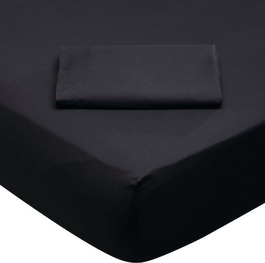 Das Home Sheet Super-Double with Elastic 170x200+35cm. 1015 Black