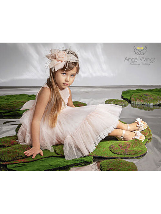 Angel Wings Pink Baptism Dress