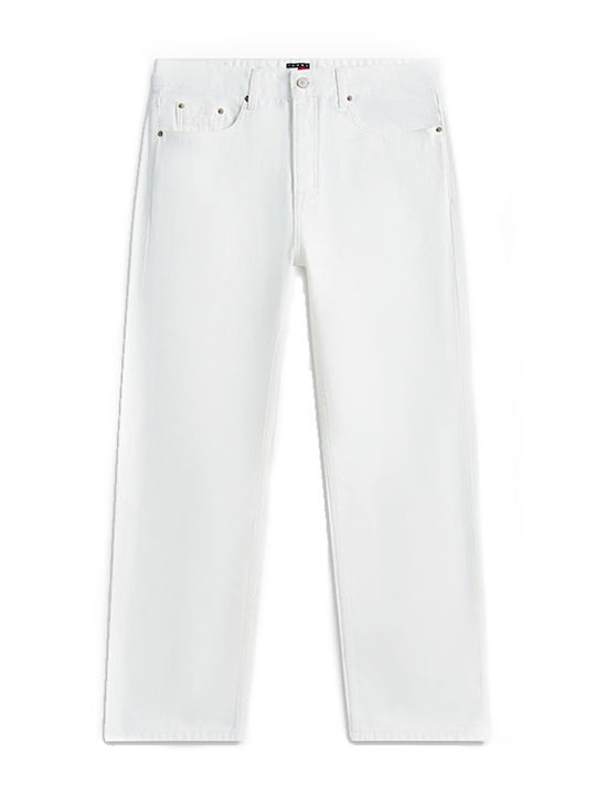 Otis Men's Jeans Pants with Regular Straight Fit White