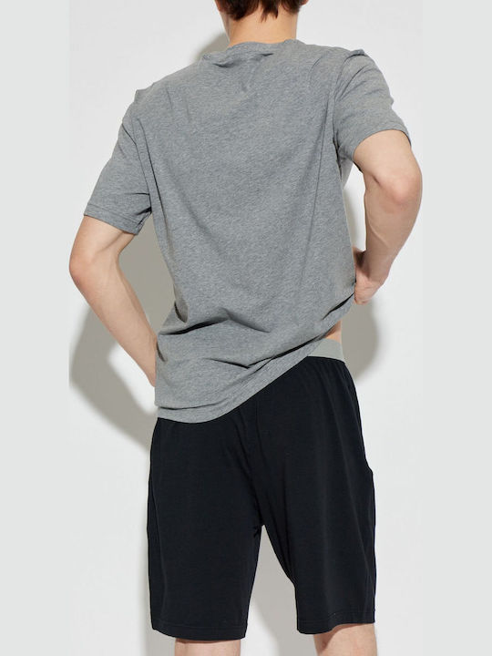 Emporio Armani Winter Men's Pyjama Grey Melange-black