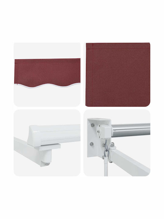 vidaXL Markise Terrasse Burgundisch 3.5x2m
