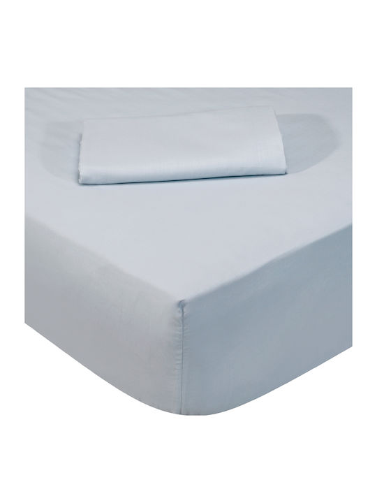 Das Home Bettlaken Semi-Doppel mit Gummiband 120x200+35cm. 1018 Gray