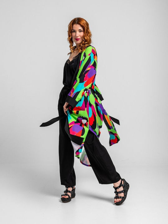 Long Women's Kimono Green