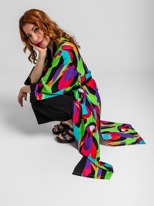 Long Women's Kimono Green