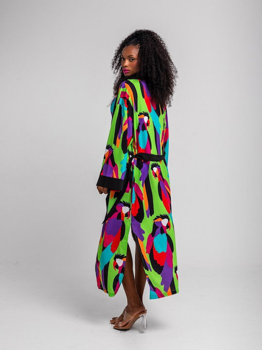 Long Women's Kimono Green