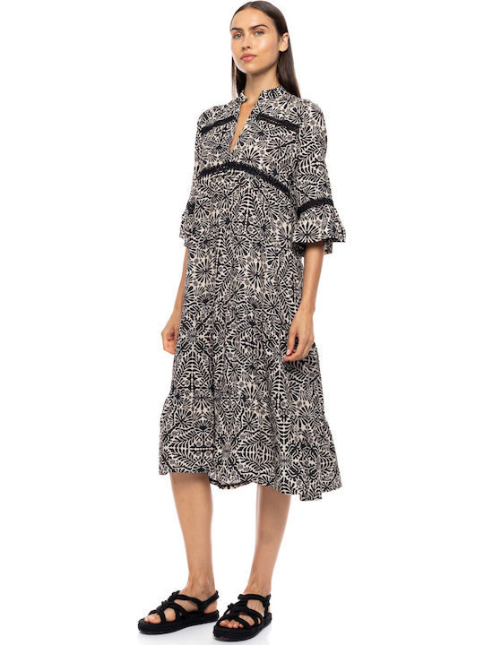 Pink Label Damenkaftan Bademode Beige
