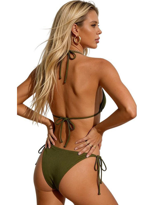 Set Bikini Τριγωνάκι Χακί