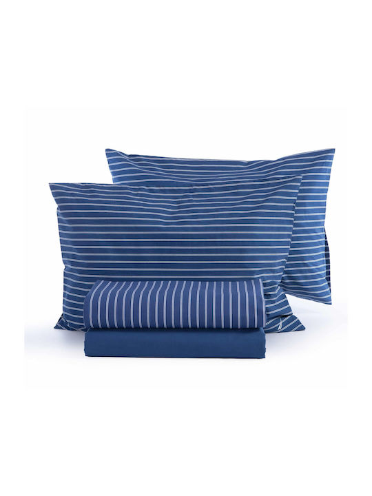 Nef-Nef Homeware Сет Чаршафи 280x270см. Nautica Coast Тъмносин 4бр