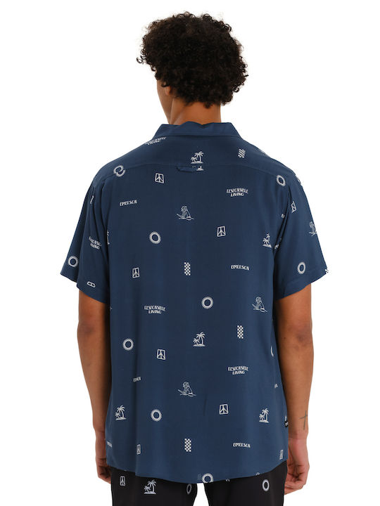 Short Sleeve Shirt in Regular Fit Blue