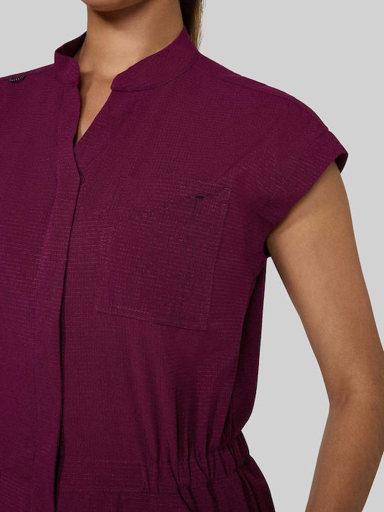 Women's One-piece Jumpsuit Wine Burgundy