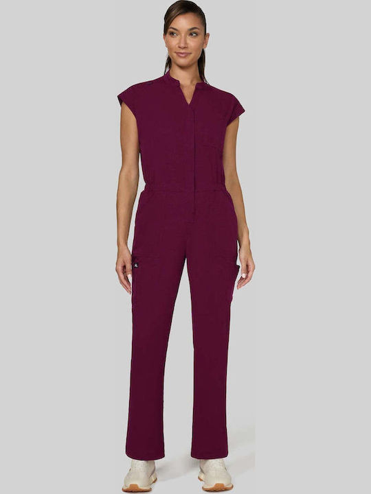Women's One-piece Jumpsuit Wine Burgundy