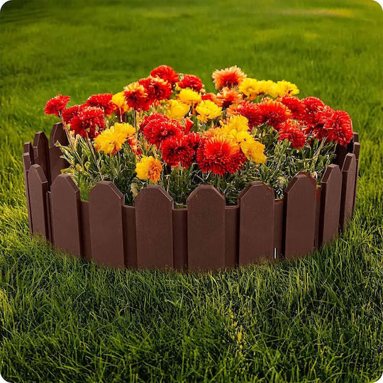 Smartic Gardă Vie De Grădină Metalică Maro 58x18cm 8 Bucăți