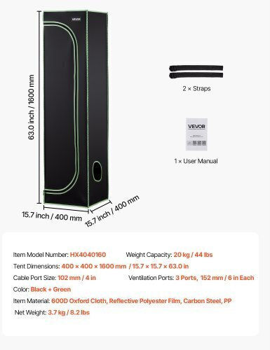 Vevor Θερμοκήπιο 0.4x0.4x1.6m