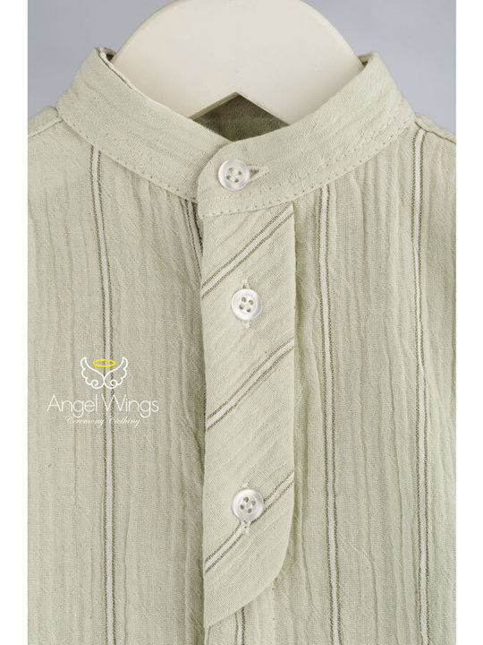 Angel Wings Baptism Suit Beige