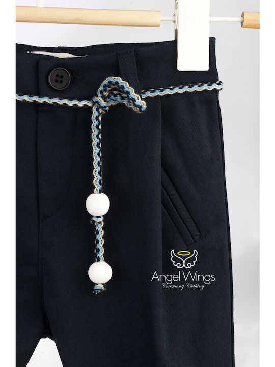 Angel Wings Βαπτιστικό Κοστούμι με Γιλέκο για Αγόρι Navy Μπλε