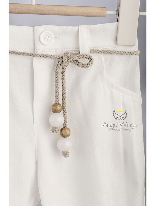 Angel Wings Taufkleidung für Jungen Beiger Anzug