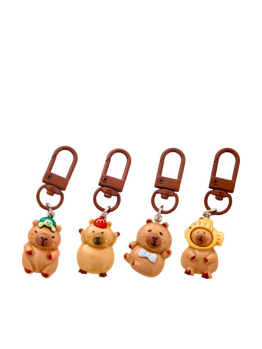 Set Mini Figurine Breloc Capybara Decorațiuni Chei 4 Bucăți