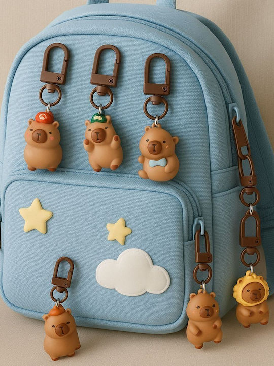 Set Mini Figurine Breloc Capybara Decorațiuni Chei 4 Bucăți