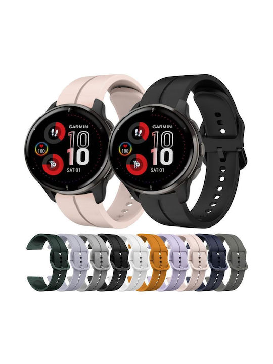 Tragbares Silikonband Schwarz Garmin Venu 2 Plus