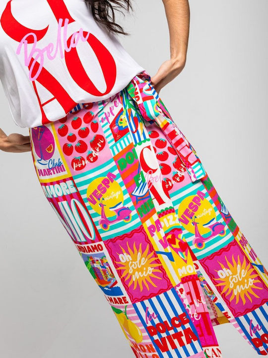 Midi Envelope Skirt Multicolour
