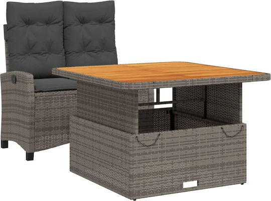 Dining Room Set 2 Pieces Gray with Pillows Dining Room Set 2 Pieces Gray with Pillows