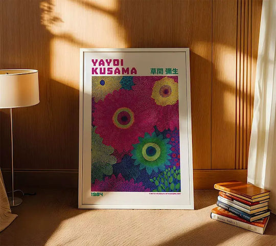 Poster Yayoi Kusama Bloom Harmony Art366 21cm X 30cm Λευκό Κάδρο Pvc