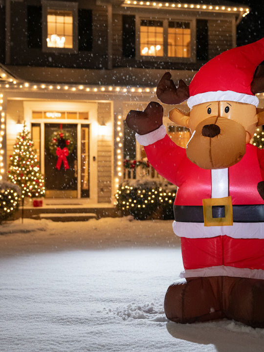 Inflatable Outdoor Reindeer Led Lighting 135 Cm Built-in Compressor White Lighting