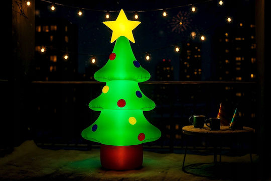 Outdoor Inflatable Christmas Tree Decoration Led Lighting Built-in Compressor 125 Cm Green
