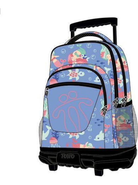 Totto Morral Renglon Elementary School Trolley Bag Light Blue 581759