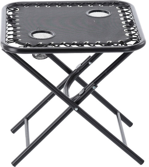 Τραπέζι για Camping Πτυσσόμενο 50x50x50cm Μαύρο