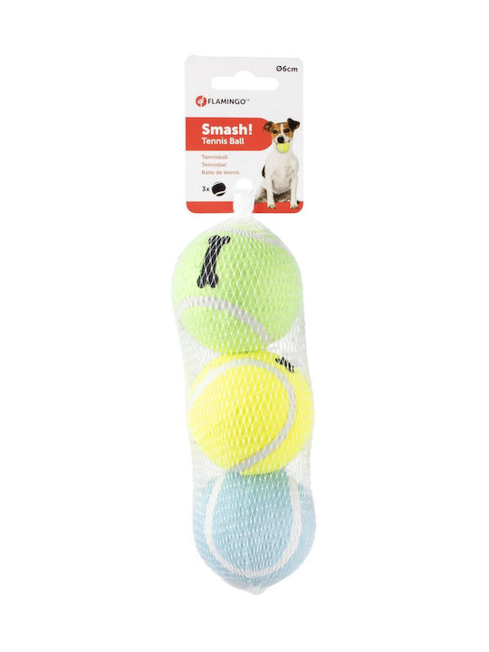 Flamingo Hundespielzeug Smash Tennisbälle 6,5 cm x 3 Flamingo Hundespielzeug Smash Tennisbälle 6,5 cm x 3
