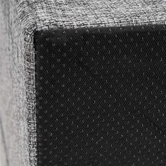 Platformă Căsuță pentru Pisici cu Jucărie Suspendată Structură din Lemn Husă din Material Textil 42x41x34 Cm Gri