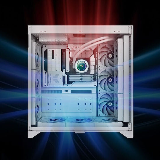 Thermaltake ToughFan EX12 Pro Reverse Blade Case Fans 120mm 500rpm 70.8cfm Without LEDs Connection 4-Pin Molex Pack of 3 White