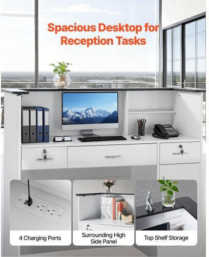 Vevor Professionelles Büroempfang P127,5xB52xH110cm