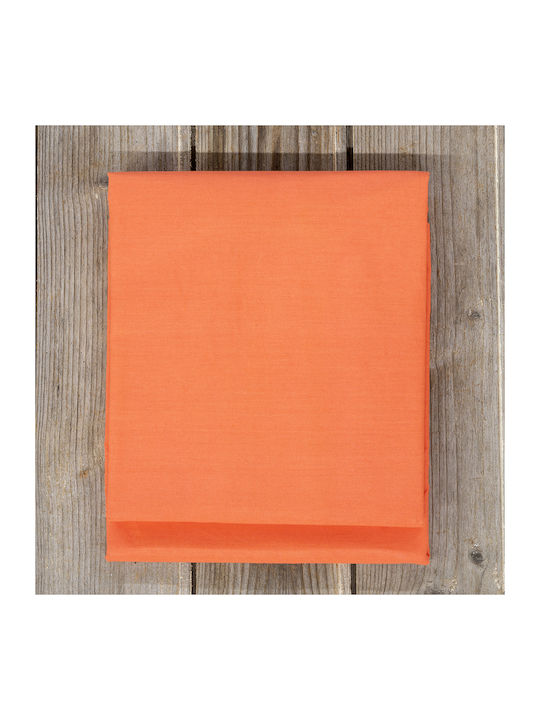 Nima Sheet for Single Bed with Elastic 100x200+32cm. Unicolors Vivid Coral