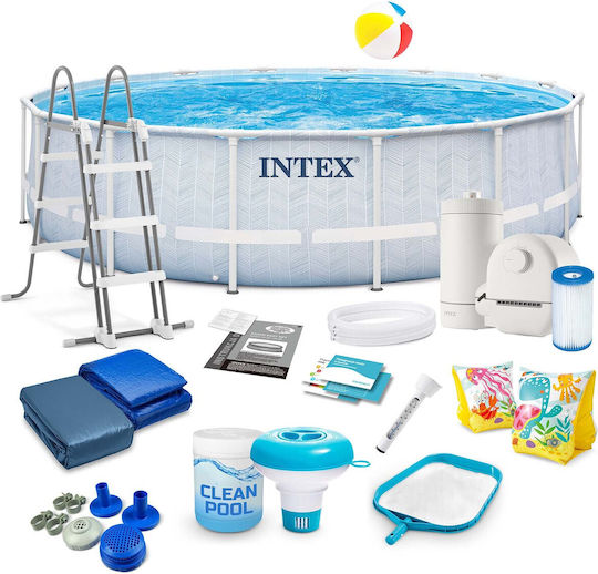 Intex Στρογγυλή Πισίνα 5.678lt Φουσκωτή