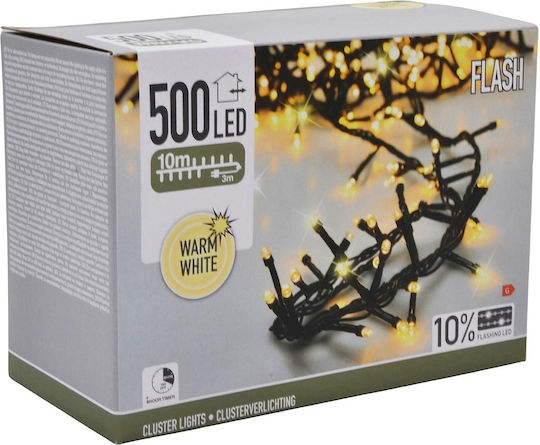 500 Λαμπάκια LED 10μ. Θερμό Λευκό σε Σειρά