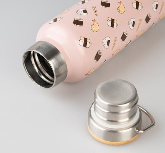 Pusheen Stainless Steel Kids Water Bottle Thermos Pink 500ml