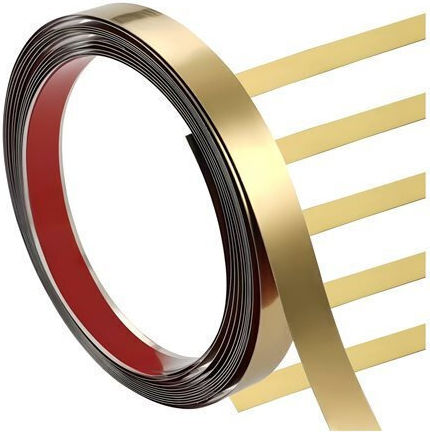 Self-adhesive Decorative Tape Interior Zola Length 10 M Width 2 Cm Flexible Pvc Gold