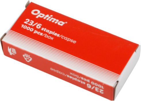 Capsat Perfor Caps Optima Staples 23/6 1000pcs/box Optima