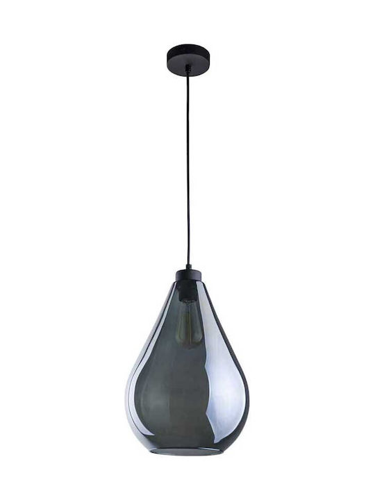 TK Lighting Fuente Pendant Light Black with Socket E27 24cm