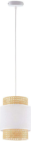 TK Lighting Boho Hängelampe Weiß 20x20cm