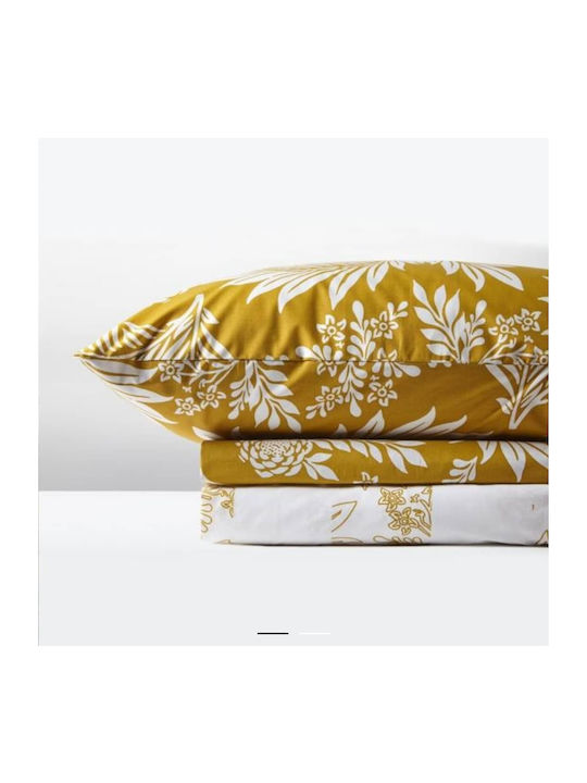Flamingo Sheet Sets Single with Elastic 100x200+20cm. Impression Yellow 3pcs