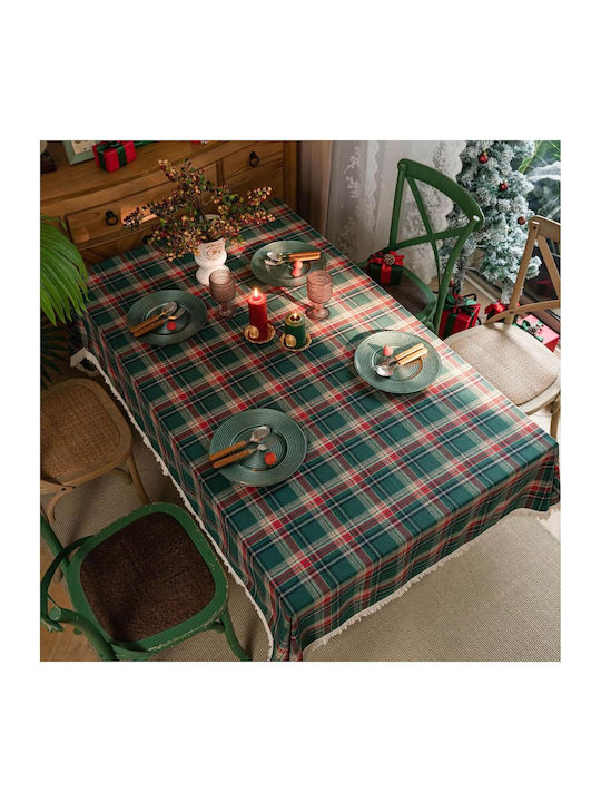 FRIPIA Коледна Покривка За Маса Текстилна Каре Каре 220x140см