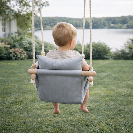 Hanging Wooden Swing Beige