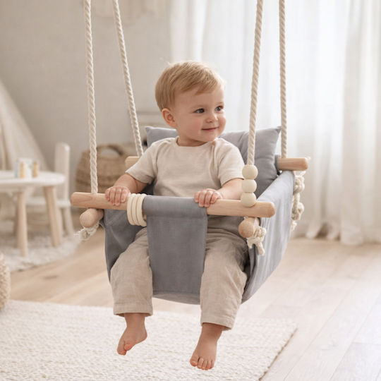 Hanging Wooden Swing Beige