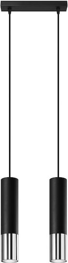 Sollux Loopez 2 Висящо осветително тяло Черен 30x14x31см.