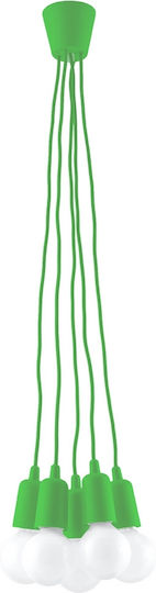Sollux Diego Lustră Suspendată Verde