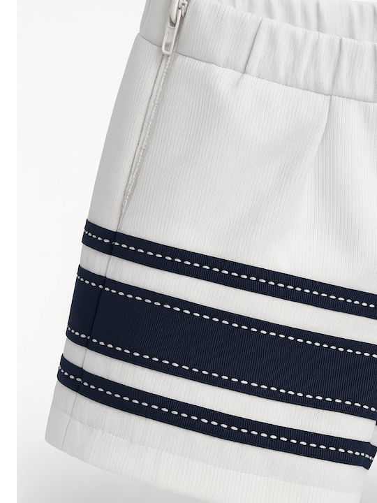 Șort/Salopetă Copii din Material Textil Alb