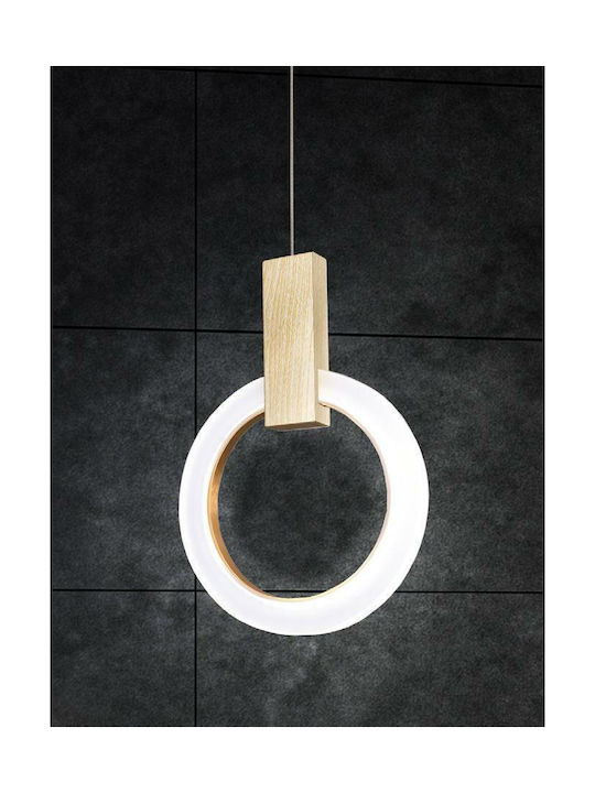 Sikrea Matilde/1 Κρεμαστό Φωτιστικό Μπεζ LED 20x30εκ.